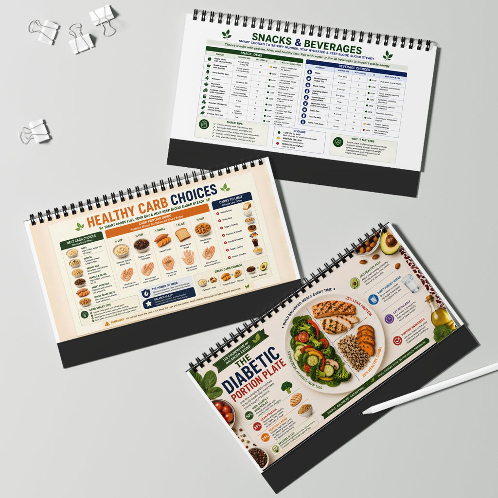 Everyday Diabetic Meal Planning Kitchen Countertop Flip Guide