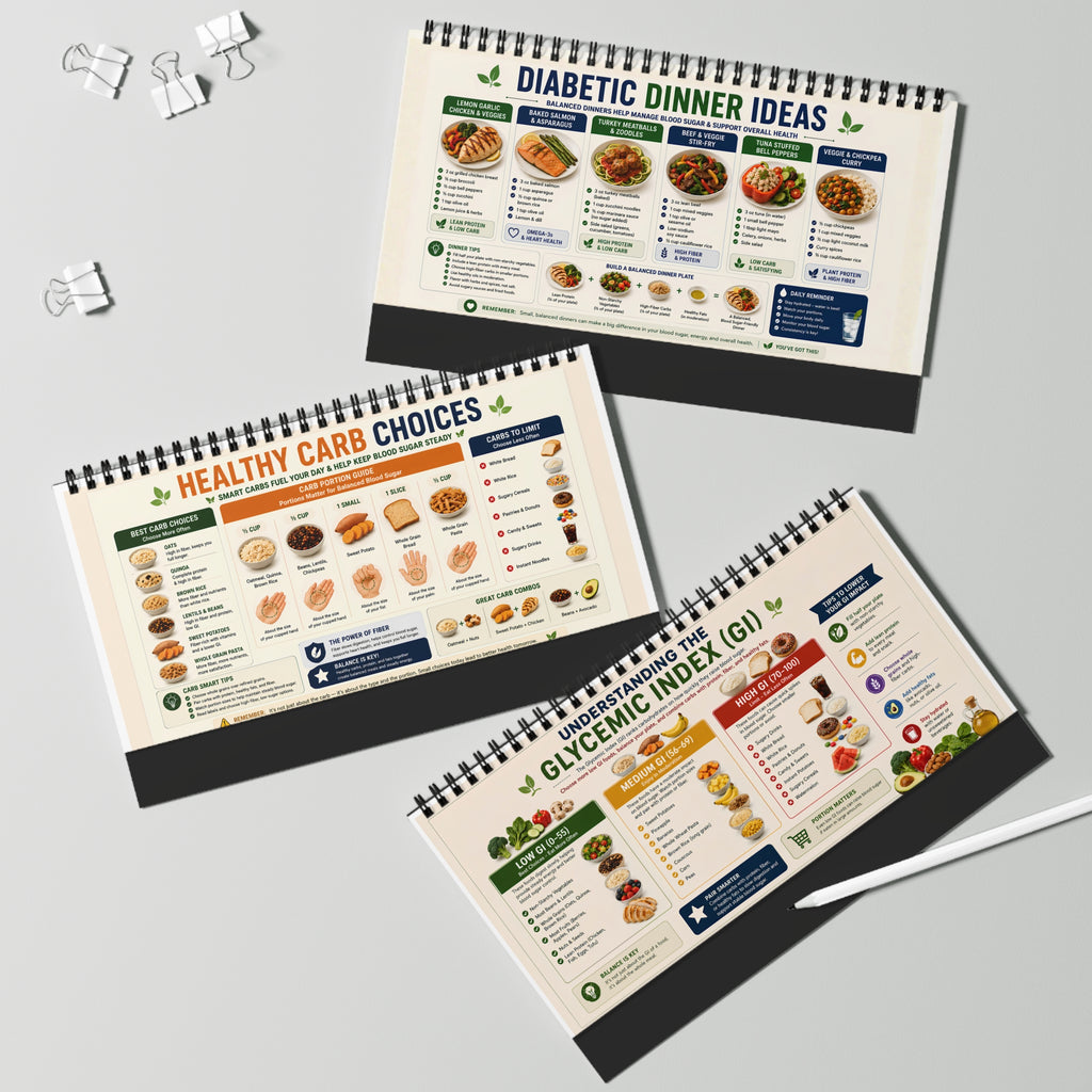 Everyday Diabetic Meal Planning Kitchen Countertop Flip Guide